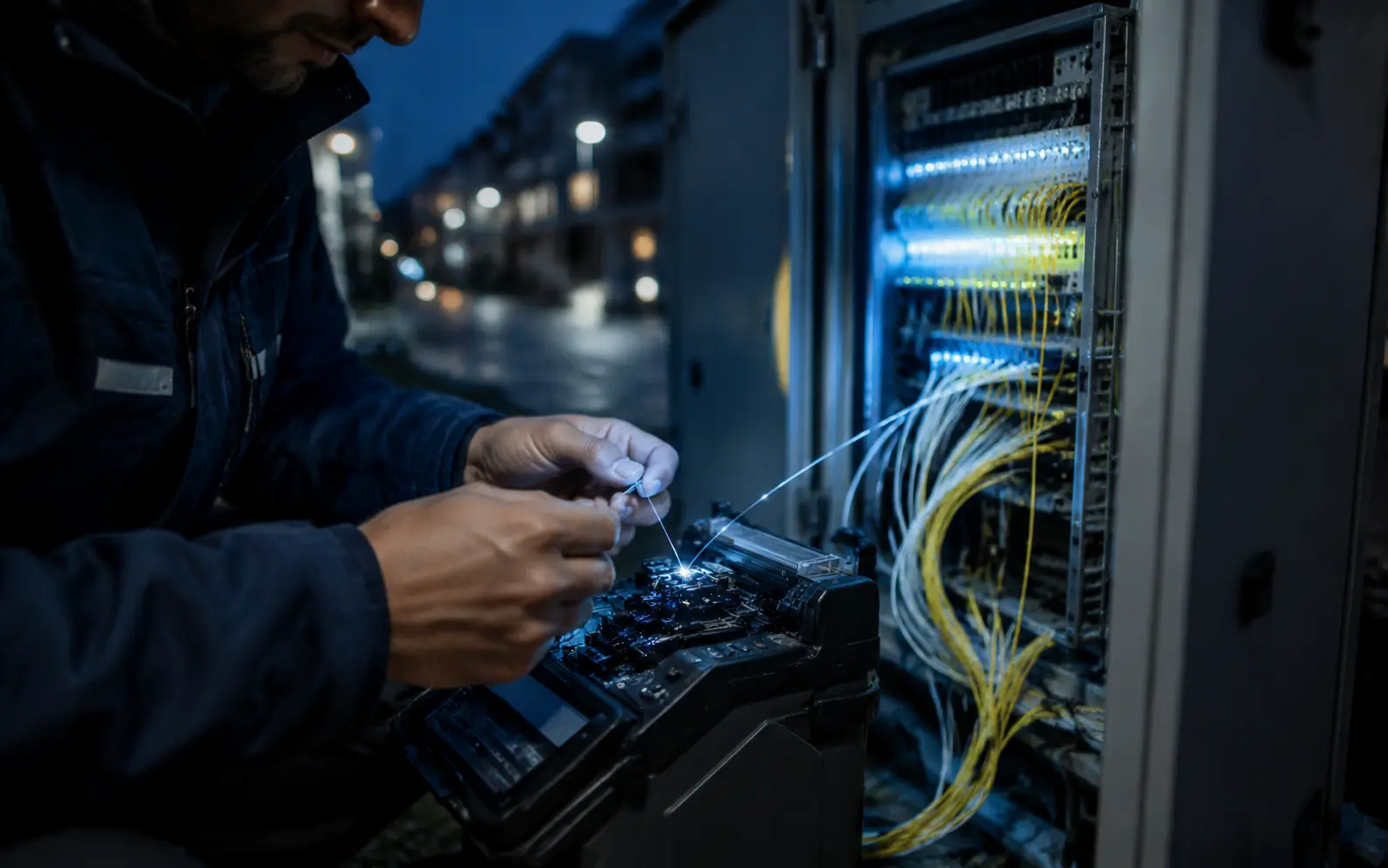 Optical network deployment and fibre splicing